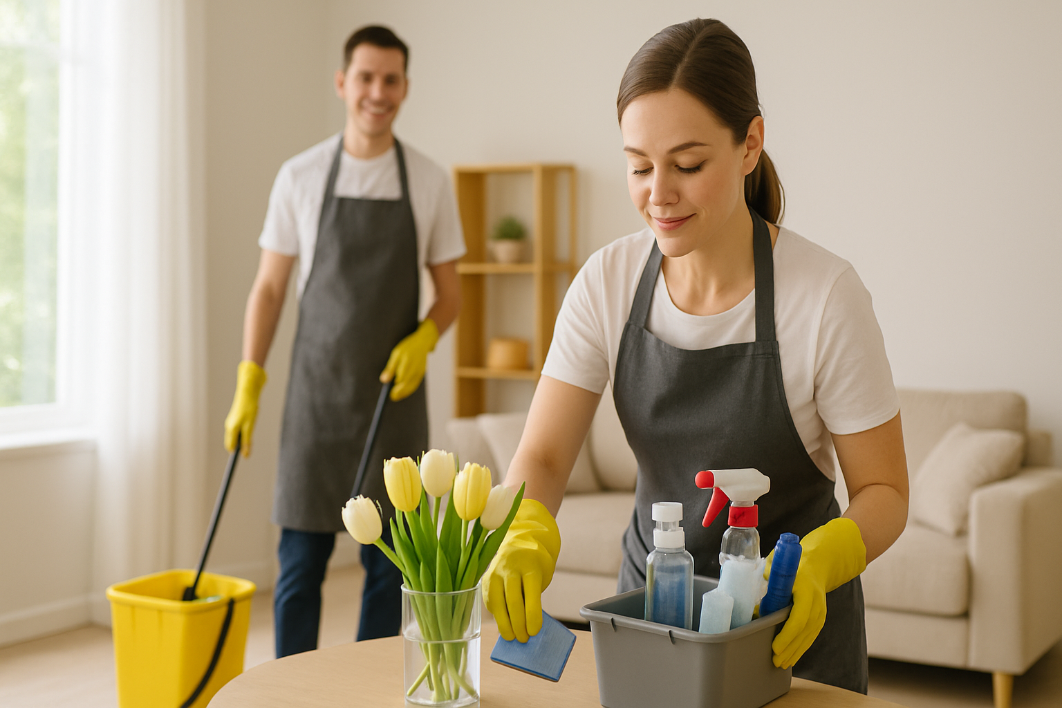 Home cleaning service team