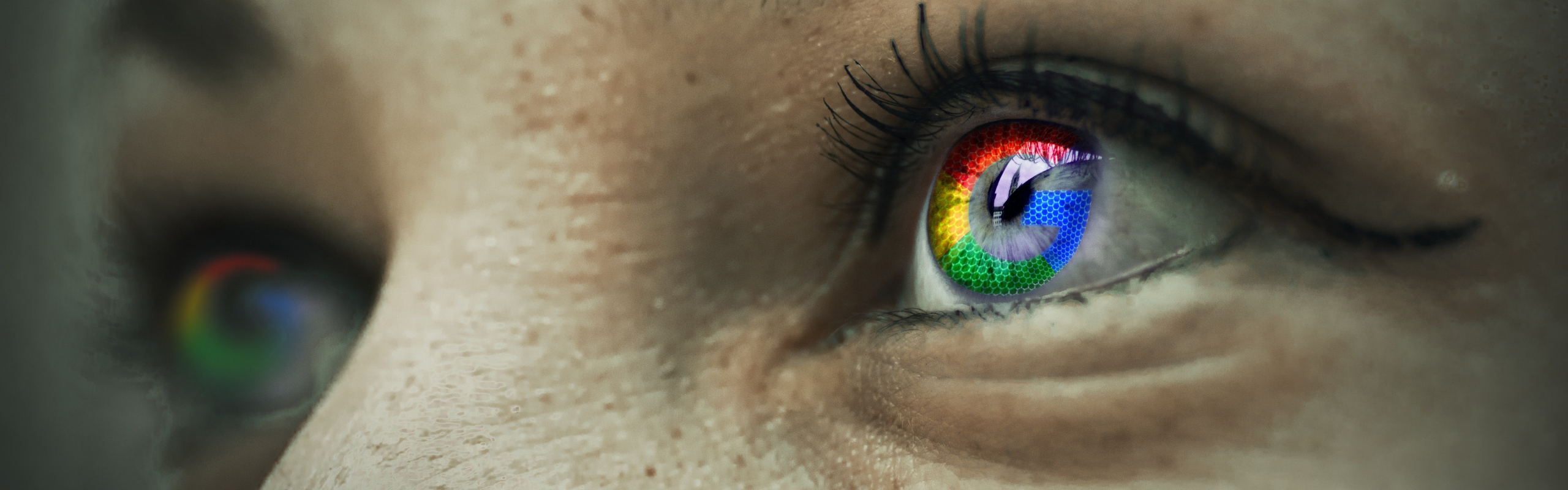 Google surveillance and data collection - eyes watching everything